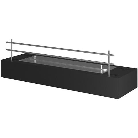 Firebox 600 - Biocamino Da Appoggio Nero Opaco, Inserto A Bioetanolo Tipo Freestanding - Senza Vetro - Bruciatore Lineare 45cm / Capienza 1l - Foto 1