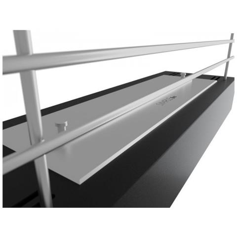 Firebox 600 - Biocamino Da Appoggio Nero Opaco, Inserto A Bioetanolo Tipo Freestanding - Senza Vetro - Bruciatore Lineare 45cm / Capienza 1l - Foto 2