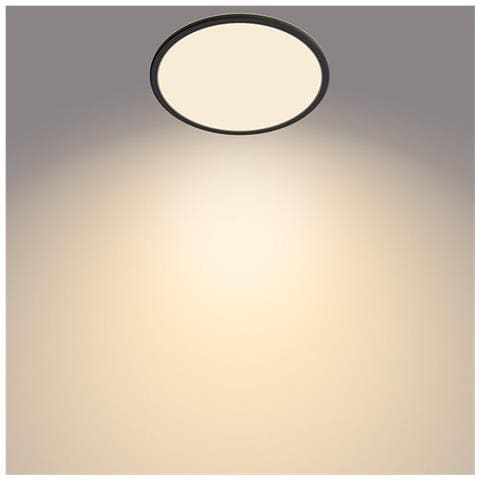Plafoniera Led 36w Cl550 Superslim Ip44 Regolabile 3 Step Nero 28xø550 Mm Metallo - Foto 1