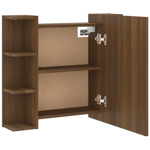 Mobile A Specchio Con Led Rovere Marrone 70x16,5x60 Cm - Foto 10