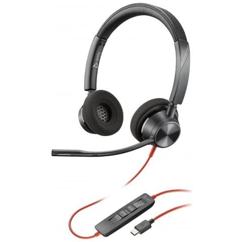 Poly Cuffie Stereo Blackwire 3320 Con Connettore Usb-c + Adattatore Usb-c/a (poly Bw 3320 Stereo Usb-c Hs - +usb-c/a) - Foto 1