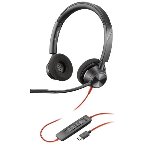 Poly Cuffie Stereo Blackwire 3320 Con Connettore Usb-c + Adattatore Usb-c/a (poly Bw 3320 Stereo Usb-c Hs - +usb-c/a) - Foto 2