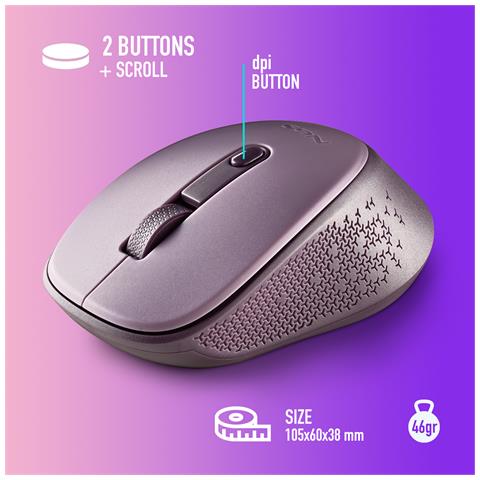 DEW mouse Ambidestro RF Wireless Ottico 1600 DPI - Foto 2