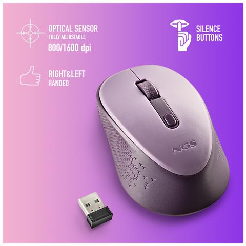 DEW mouse Ambidestro RF Wireless Ottico 1600 DPI - Foto 5