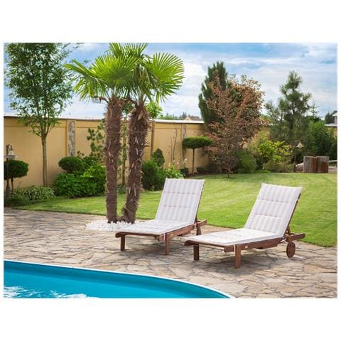 Cuscino Per Lettino Da Giardino, Facile Da Montare, Fodera Per Cuscino Per Lettino Da Giardino, Cuscino Per Sedia A Sdraio - Lunghezza 185 Cm, Larghezza 65 Cm - Rigato Ecrù - Foto 8