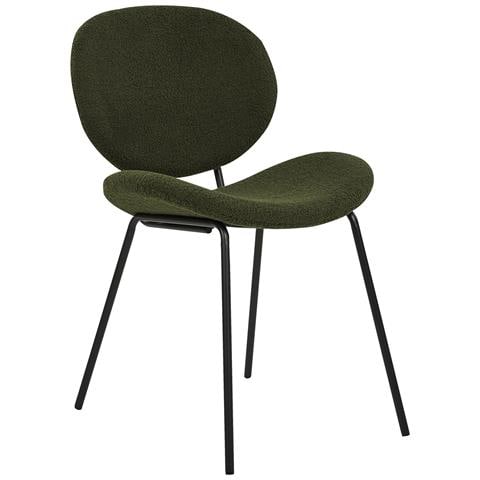 Set Di 2 Sedie Da Pranzo Bouclé Verde Scuro Luana - Foto 2