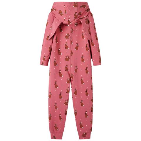 Tutina Con Cappuccio Da Bambina Rosa Antico 116 - Foto 2