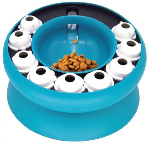 Dispenser Di Croccantini - Venteo - Ciotola Interattiva Per Cani E Gatti - Con Puzzle Giocattolo Per Animali Domestici - Dispenser Di Cibo Rotante - Design Inclinato Di 15 - Foto 1