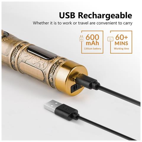 Tagliacapelli Professionale Usb Ricaricabile 5w - Lame In Acciaio Inox A Forma Di T - Batteria Al Litio 600mah - Design Senza Fili - Hair Clipper - Foto 2