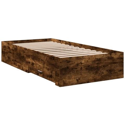 Giroletto Con Cassetti Rovere Fumo 90x190 Cm Legno Multistrato - Foto 2