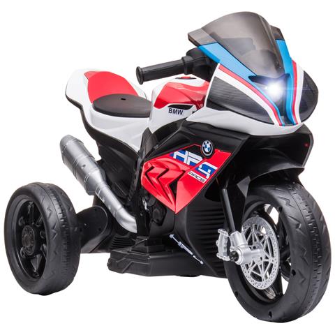 Moto Per Bambini 18-60 Mesi Modello Bmw Hp4 Con Fari, Musica E Pedali, In Pp E Metallo, 82.5x42x54 Cm, Rosso - Foto 1