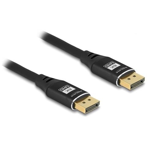 DisplayPort Kabel 8K 60 Hz 1 m schwarz Metall - Foto 1