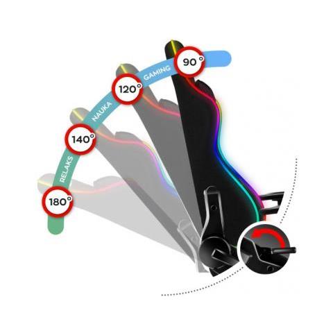 Ranger 6.0 Rgb Sedia Per Gaming Universale Seduta A Dondolo (culla) Nero - Foto 2