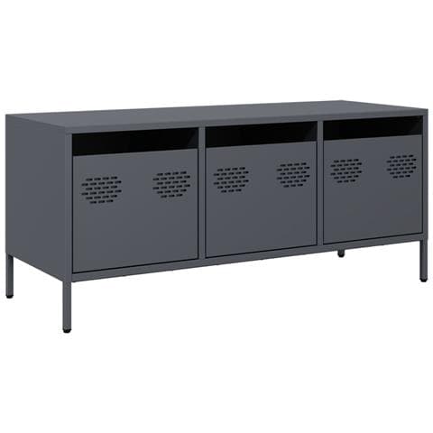 Mobile Tv Antracite 101,5x39x43,5 Cm Acciaio Laminato A Freddo - Foto 2