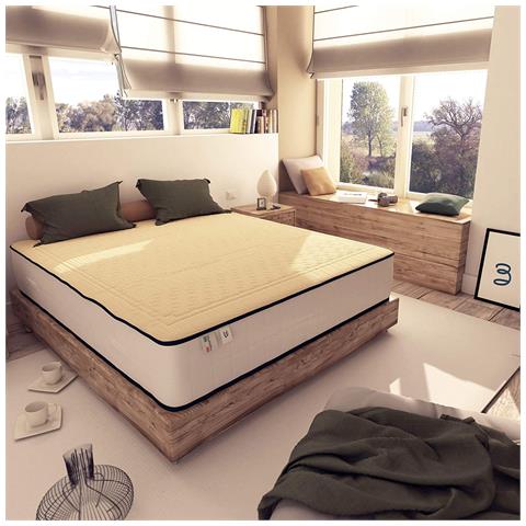 Materasso Memory e Lattice Memory Cotton Alto 24 cm Matrimoniale con Rivestimento in Cotone, misura 140x190 cm - Foto 1