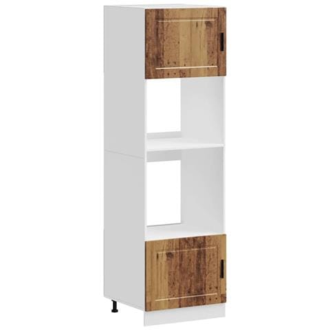 Armadi Forno 2 Pz Porto Legno Antico In Legno Multistrato - Foto 2