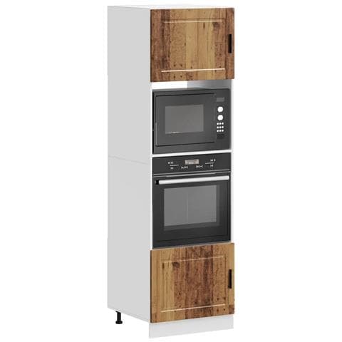 Armadi Forno 2 Pz Porto Legno Antico In Legno Multistrato - Foto 1