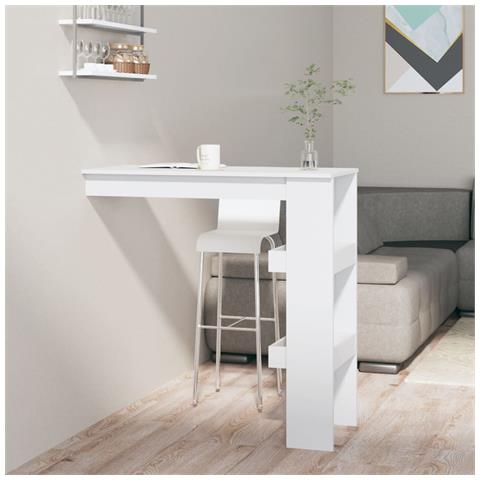 Bancone Da Muro Bianco 102x45x103,5 Cm In Legno Compensato - Foto 8