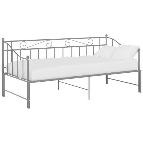 Lusso Casadino -  Telaio Divano Letto Estraibile Grigio In Metallo 90x200 Cm - Foto 2