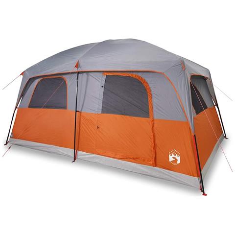 Tenda Familiare Cabina 10 Persone Grigia Arancione Impermeabile - Foto 1