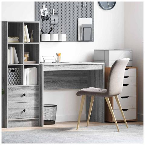 Scrivania Grigio sonoma Legno ingegnerizzato 90 x 40 x 76 cm - Foto 2
