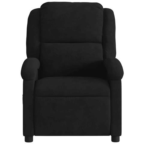 Poltrona Massaggiante Reclinabile Elettrica Nera in Velluto - Foto 9