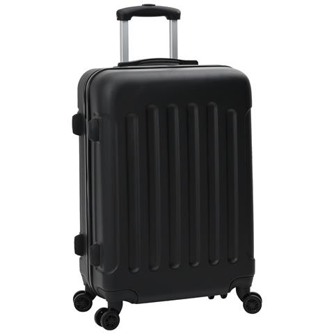 "Set di valigie 3 pezzi in policarbonato rigido nero 20"" 24"" 28" - Foto 2