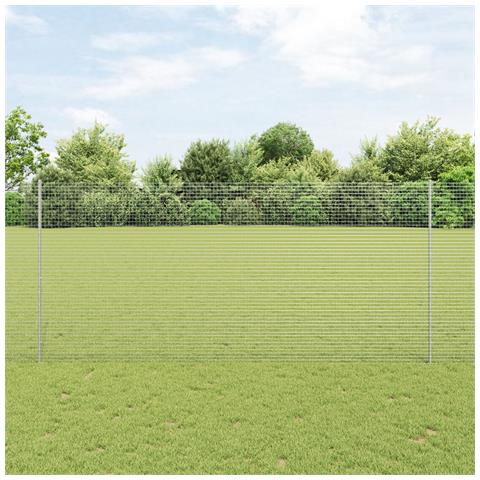 Recinzione in filo saldato con 44 pali U Silver 1.4x50 m in acciaio - Foto 2