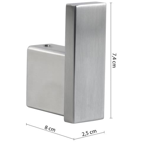 Appendiabiti Da Muro In Acciaio Inox Aisi 304 E Cromall A526 Serie Maui Satinato - Foto 2