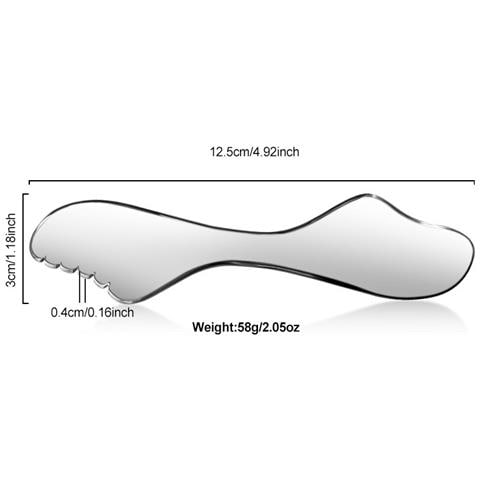 Strumento Gua Sha Per Il Viso In Acciaio Inossidabile - Tavola Per Massaggio Raschiante Della Fascia A Forma Di Ala - Foto 2