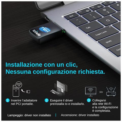 U11 Chiavetta Usb Wifi 6 Ax900 Mini Nano Windows Linux 286mbps Mu-mimo - Foto 7
