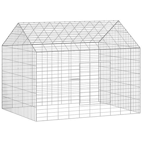 Gabbia per Conigli Argento 400 x 78 x 78 cm Acciaio zincato - Foto 1