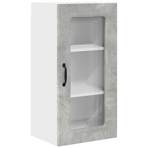 Pensile cucina Grigio cemento 40 x 31 x 80 cm Legno multistrato - Foto 1