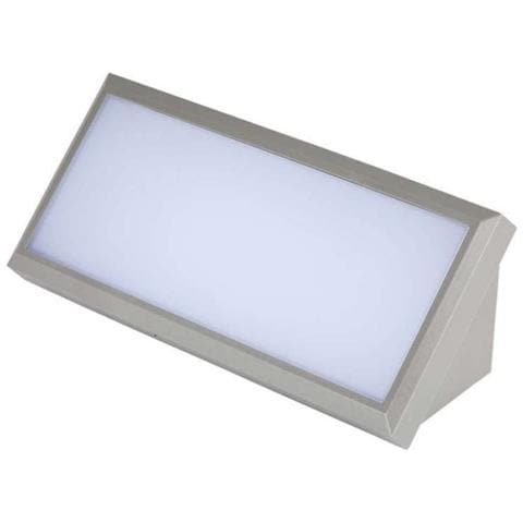 Lampada LED da Muro Angolare 12W Colore Grigio 4000K IP65, colore Grigio - Foto 1