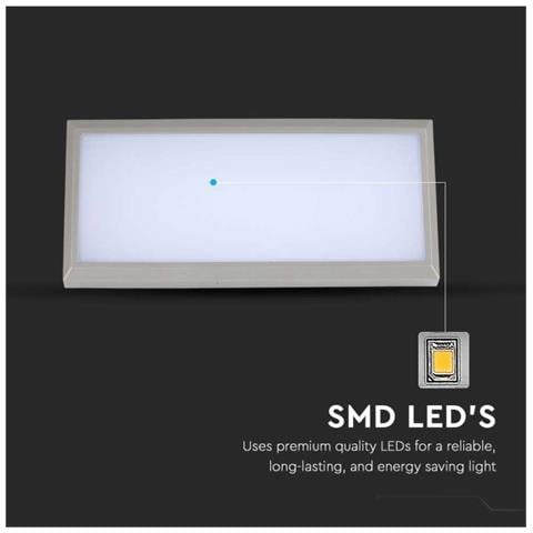 Lampada LED da Muro Angolare 12W Colore Grigio 4000K IP65, colore Grigio - Foto 2