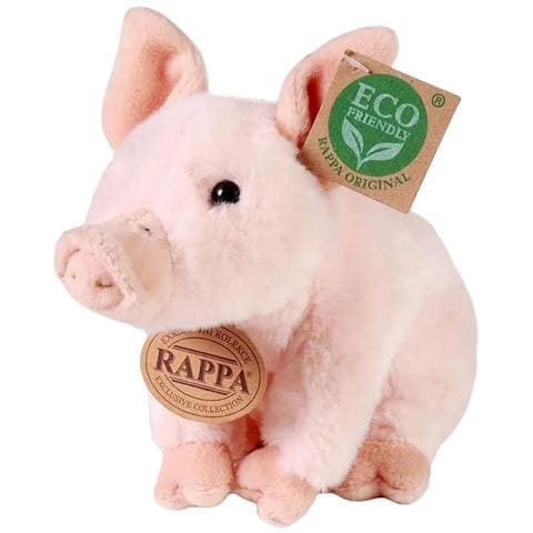 Peluche Maiale Seduto Edizione Eco-friendly Realistico Morbido, Rosa - Foto 1