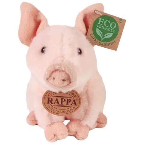 Peluche Maiale Seduto Edizione Eco-friendly Realistico Morbido, Rosa - Foto 4