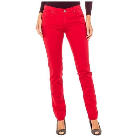 Pantaloni Elasticizzati Elasticizzati Con Basso Con Taglio Skinny Lwt006 Donna - Foto 1