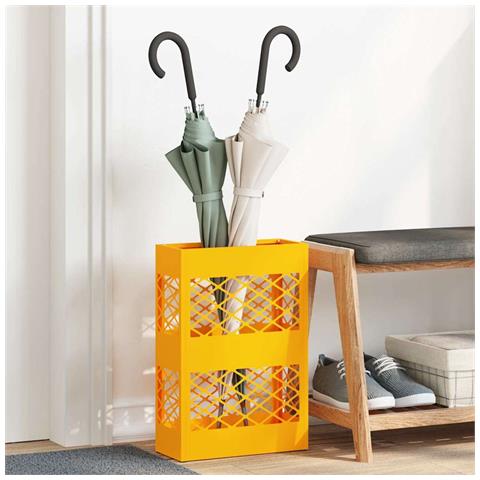 Supporto per Ombrellone giallo senape 28 x 12 x 41 cm Acciaio - Foto 2