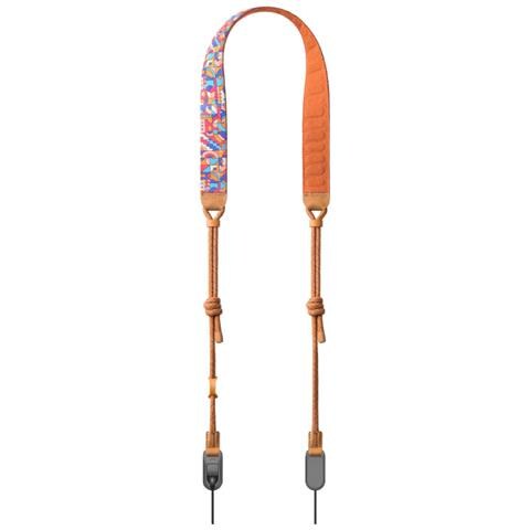 P-CB-280 tracolla Fotocamera Tessuto, Elastomero Termoplastico (TPE), Nylon, Poliestere Colore cognac, Multicolore - Foto 1