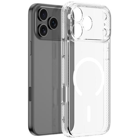 Cover per iPhone 17 Pro Max - TPU+PC, Trasparente, MagSafe - Foto 2