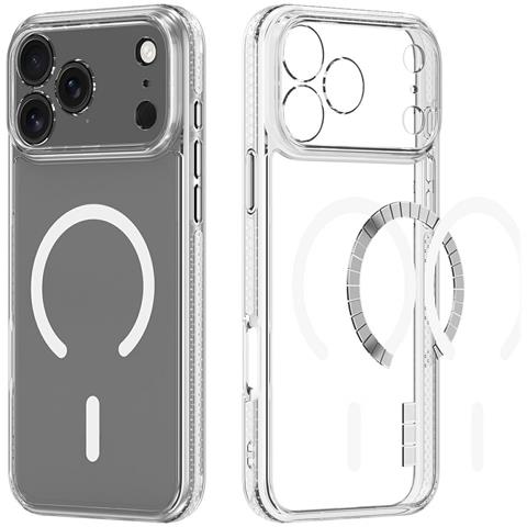 Cover per iPhone 17 Pro Max - TPU+PC, Trasparente, MagSafe - Foto 1