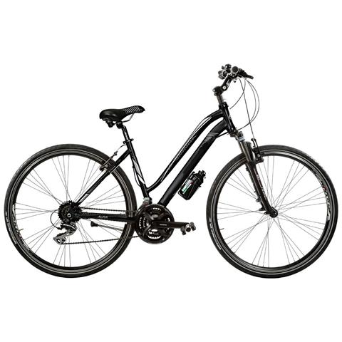 Bici Da Donna Ibrido Misura 28 Linea Aura Bicicletta Con Cambio Acera 24v Telaio In Alluminio Forcella Ammortizzata - 44 Bianco - Foto 2