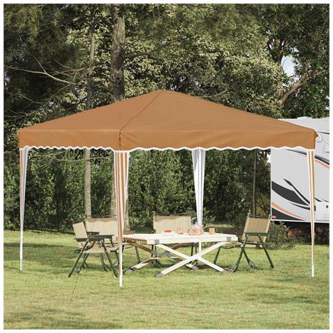 Tenda per feste a pop-up 288 x 288 x 245 cm Beige - Foto 2