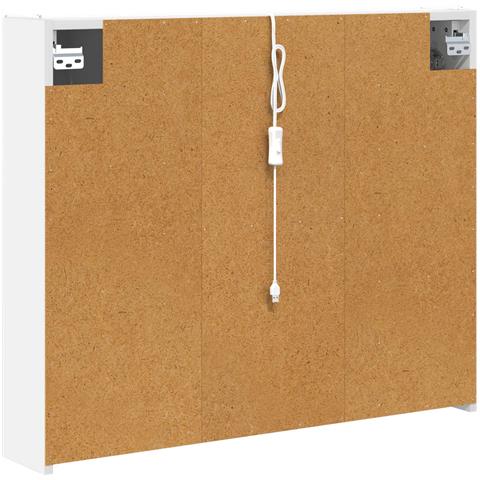 Mobiletto per specchio da bagno Bianco 83,5 x 15,5 x 70 cm - Foto 9