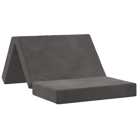 Divano Letto Pieghevole 100 x 67 x 45 cm Grigio Scuro - Foto 1