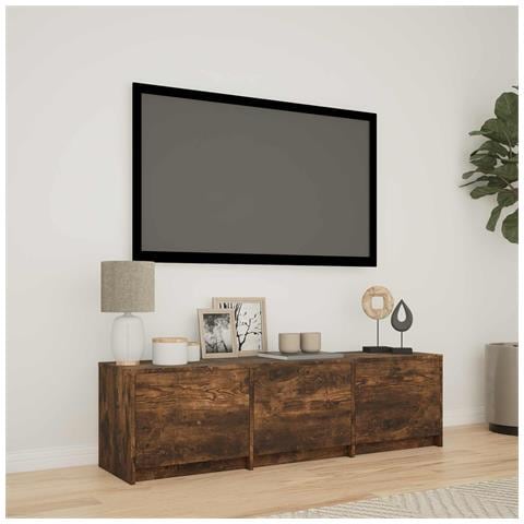 Mobile TV con LED con LED Quercia Affumicata 140 x 34 x 40 cm - Foto 2