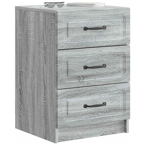 Armadio da Notte con cassetto Grigio Sonoma 43 x 41 x 63,5 cm - Foto 2