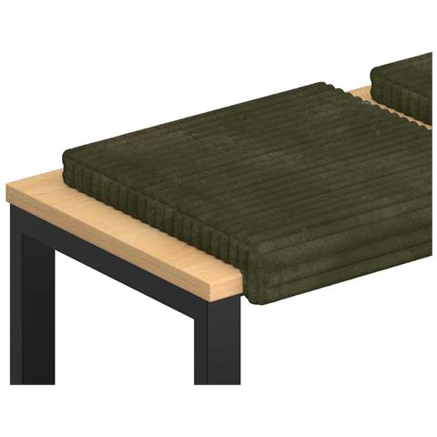Cuscino per panchina 4 pz Corduroy Morbido Verde - Foto 1