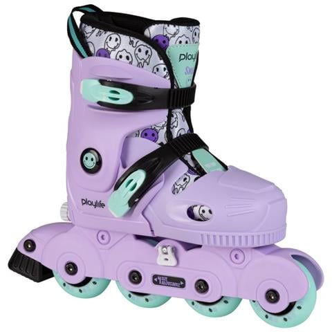 Playlife Pattini in linea regolabili per bambini, modello Cruiser, grigi (taglie 31-34) - Foto 4